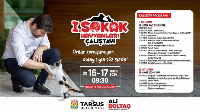 Tarsus'ta 'Sokak Hayvanları Çalıştayı' Düzenlenecek 